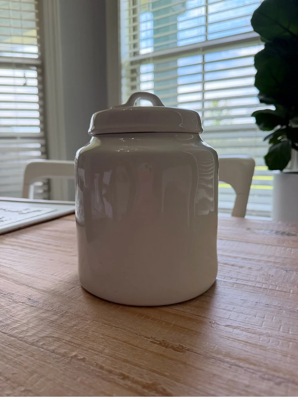 Rae Dunn White Ceramic 'COOKIES' Canister with Black Lettering